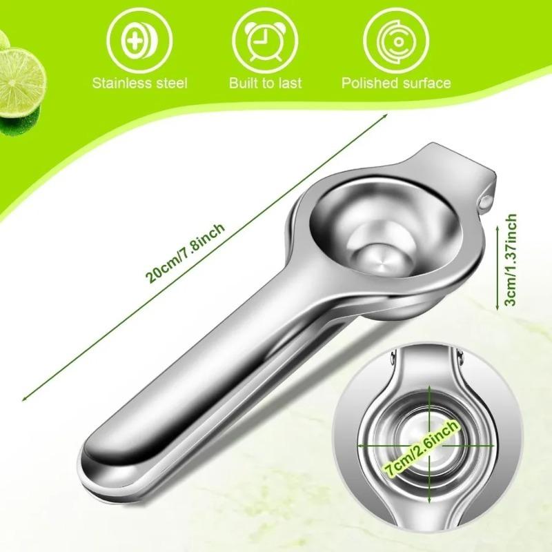 Professional Manual Citrus Juicer - Heavy-Gauge Anti-Rust Stainless Steel, Ergonomic Lemon Lime Squeezer for Kitchen & Bar