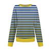 Ladies' Casual Loose Tunic Tops Crewneck Knitted Ribbed Shirts Printing Long Sleeve  Pullover Top
