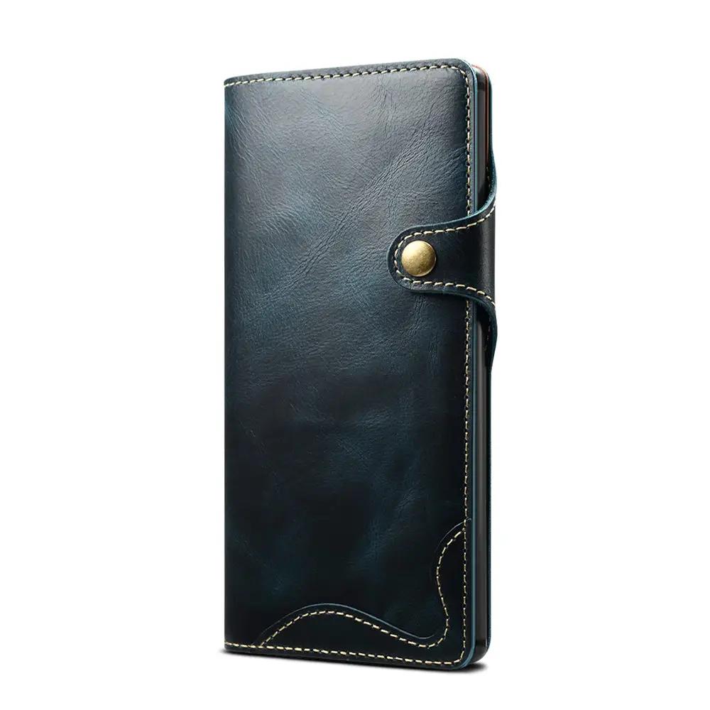 Echte Leder Flip Hülle für IPhone 18 17 16 15 14 Pro Max Luxus Hülle Retro Geldbörse Buch Hülle IPhone16 Plus IPhone17 Air