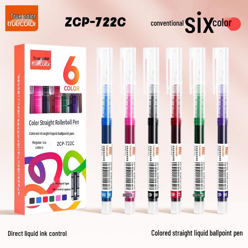 True Color Neutral Highlighter Pen - Quick-Dry, DIY, Straight Liquid Design 0.5mm