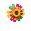 Multistyles Sunflower Windmill Liucai Wave Point Pvc Stake Standing Lawn Flower Pinwheel Diameter 36Cm Garden Yard Wind Spinner