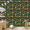 Ladybugs Wallpaper Navy Blue and Yellow for Living Room and Bedroom 50x1000