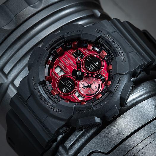 Casio Men's Resin 200M Water Resistant Digital Shock Resistant Quartz Watch GA-140AR-1A