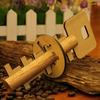 children Funny Kong Ming Lock Toys Wooden Toy Unlock Puzzle Key Intellectual Educational Stress