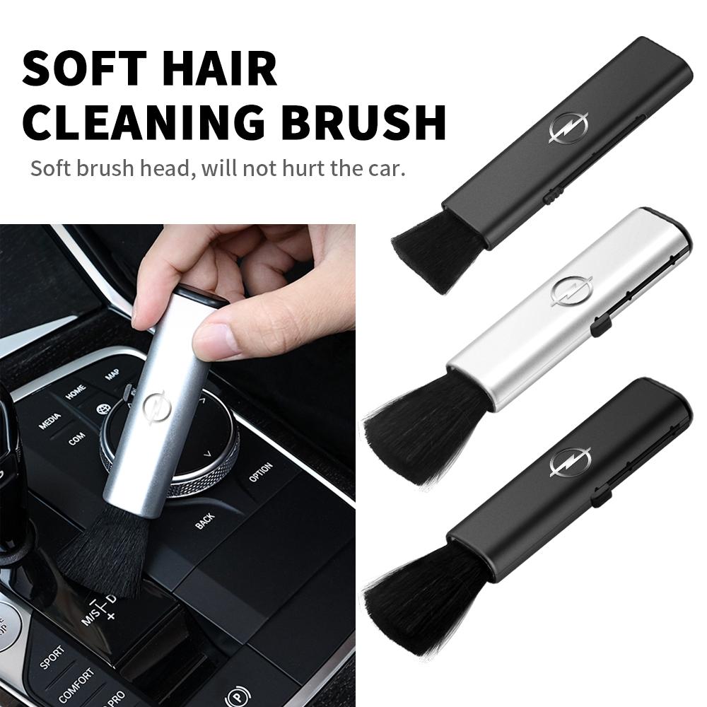 AAAYU1 AAAYQ1 Car Conditioning Air Outlet Cleaning Soft Brush Retractable Dust Detailing Cleaner For Opel Zafira Corsa Insignia Car Valve Cap