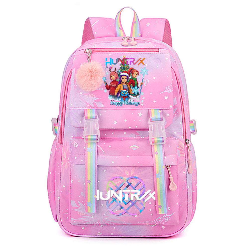 Christmas K-Pop Demon Hunters Printed Large Capacity Waterproof Backpack Teenger Student Girl Boy Schoolbag Bookbag waterproof Travel Bag Mochila