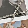 New Metal Waist-hugging Ladies Decorative Waist Chain High-end Rhinestone Inlaid Versatile Dress Accessories Body Chain