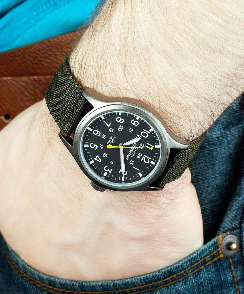 Taimaegseu Expedition Scout Khaki Armband Indiglo Hintergrundbeleuchtung Uhr 40mm