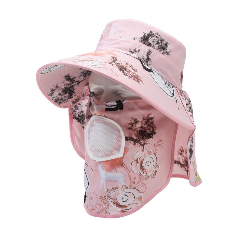 Summer Outdoor Sports Sun Hat Detachable Dome Sunshade Pastoral Style Tea Cap