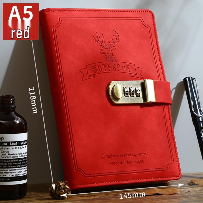 Minimalist Lock Diary & Notebook with Invisible Combination Closure for Students & Professionals