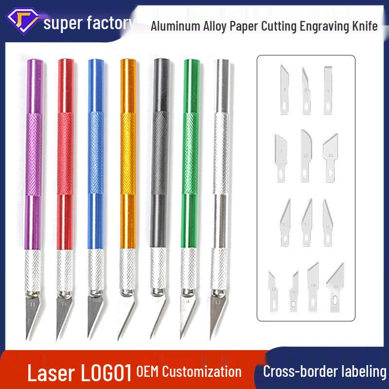 Aluminum Alloy Craft Carving Knife for Film, Paper, Rubber, and Model Cutting