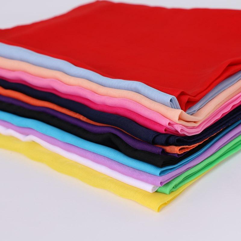 China Red Solid Color Chiffon Small Silk Scarf Women's Small Gifts, Thin Big Red Children's Day Gifts