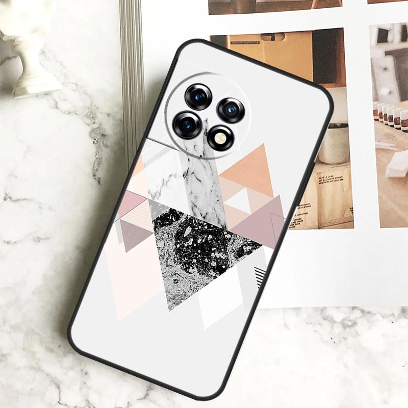 Geometric Marble Case For OnePlus 12 12R 11 9 10 Pro 10R 9R 8T 10T Nord CE 2 3 Lite 2T N10 N20 N30 CE4 Cover