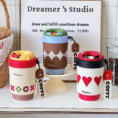 Ceramic Lined Insulated Cup Mini Double Coffee Cups 316 Stainless Steel Student Cups Practical Health Cups Cute Large Capacity