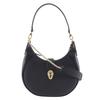 Serpenti Ellipse Shoulder Bag 291953 Half Moon Black Leather Women Used