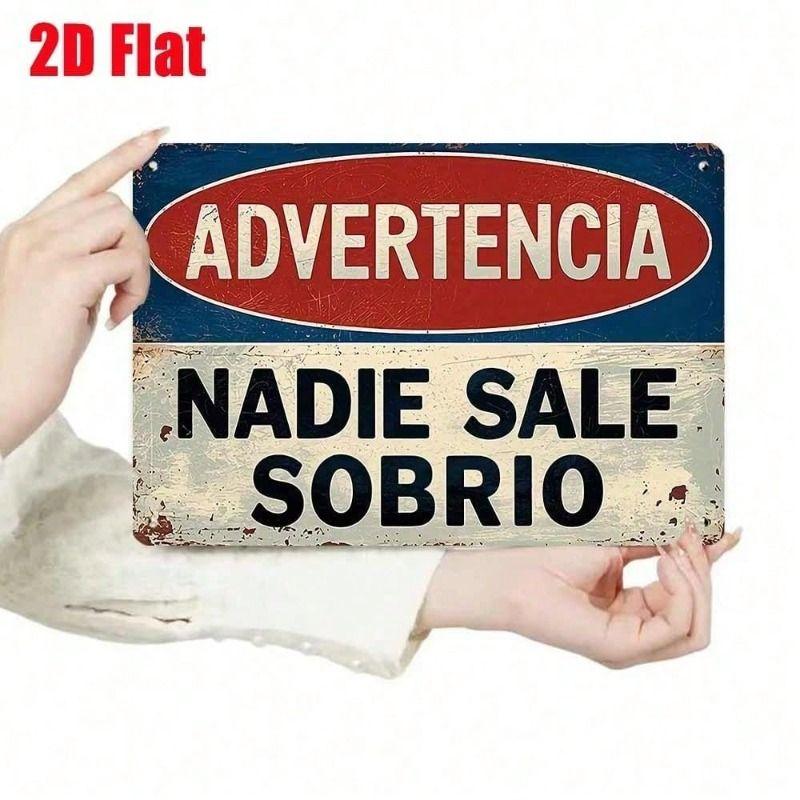 

Metal Poster Wall Art, Warning Sign for Bar, Home Decoration