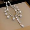 GemChic Women's Exquisite Water Drop Zircon Pearl Collarbone Necklace Fashion Clavicle Chain Birthday Christmas Jewelry Gift