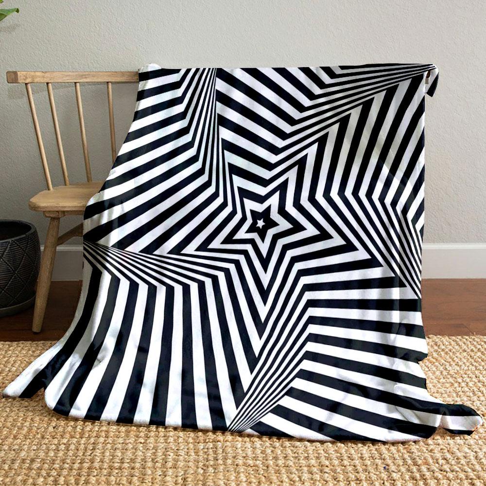 Hypnotic Starburst Illusion print blanket soft and cozy perfect for the living room bed sofa or a nap,gift