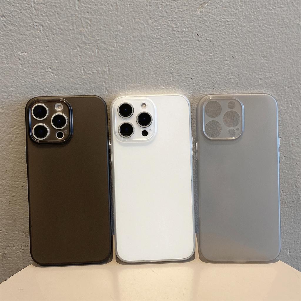 For iPhone 16 Pro Max Case Slim Soft TPU Phone Back Cover with Metal Buttons