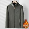 Men's Plush Fleece Stand-Up Collar Sweatshirt: Thickened, Loose-Fit, Plus Size for Autumn/Winter Outdoor Casual Wear