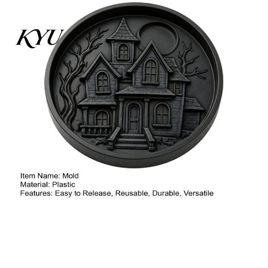 Decorative Yard Stepping Stones Halloween Stone Mold, Reusable Plastic Molds, DIY Cement Garden Landscaping Supplies Path Maker Mold for Patio Lawn &