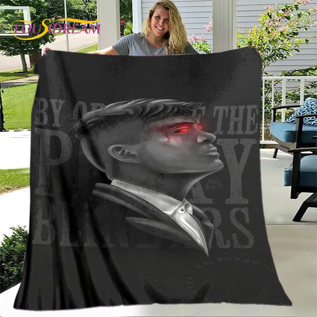 P-Coperta Morbida in Peluche Peaky Blinders Tommy Shelby,Coperta in Flanella Coperta Plaid per Soggiorno Camera da Letto Letto Divano Coperta da Picnic Bambino