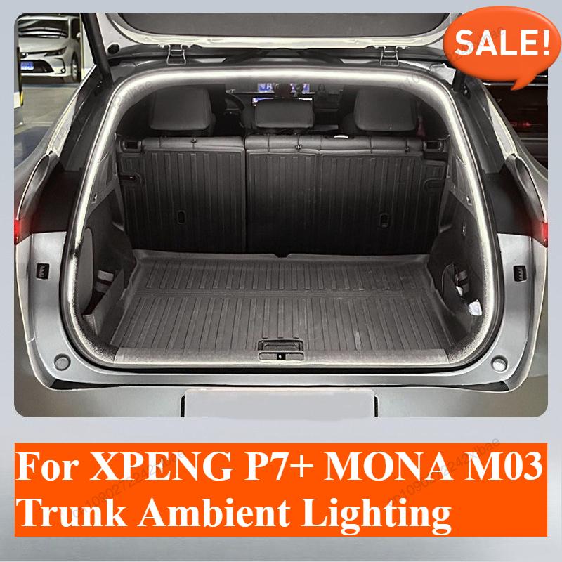 Trunk Ambient Lighting with Flow-Effect Welcome Lights - Plug-and-Play tallationDecorative LampsStrips For XPENG P7+ MONA M03