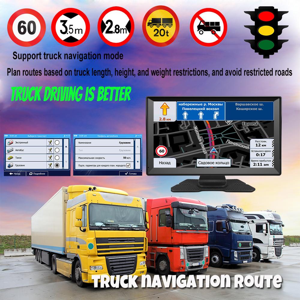 9 Inch Gps Navigation for Car Truck  Large  Screen  Accessories Tools HD Capacitive  Navigator 2024 Free Update Europe Map 8GB