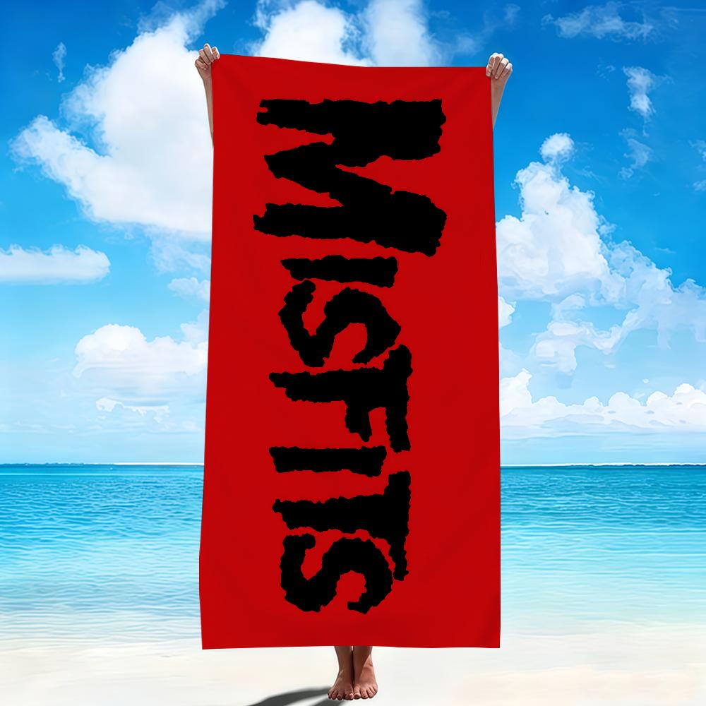 

Cool Punk Music Band Theme Beach Towel Soft Quick Dry Bath Towel for Gift Travel Gym Spa Sport Microfiber Swimming Blanket W40*H60(CM)