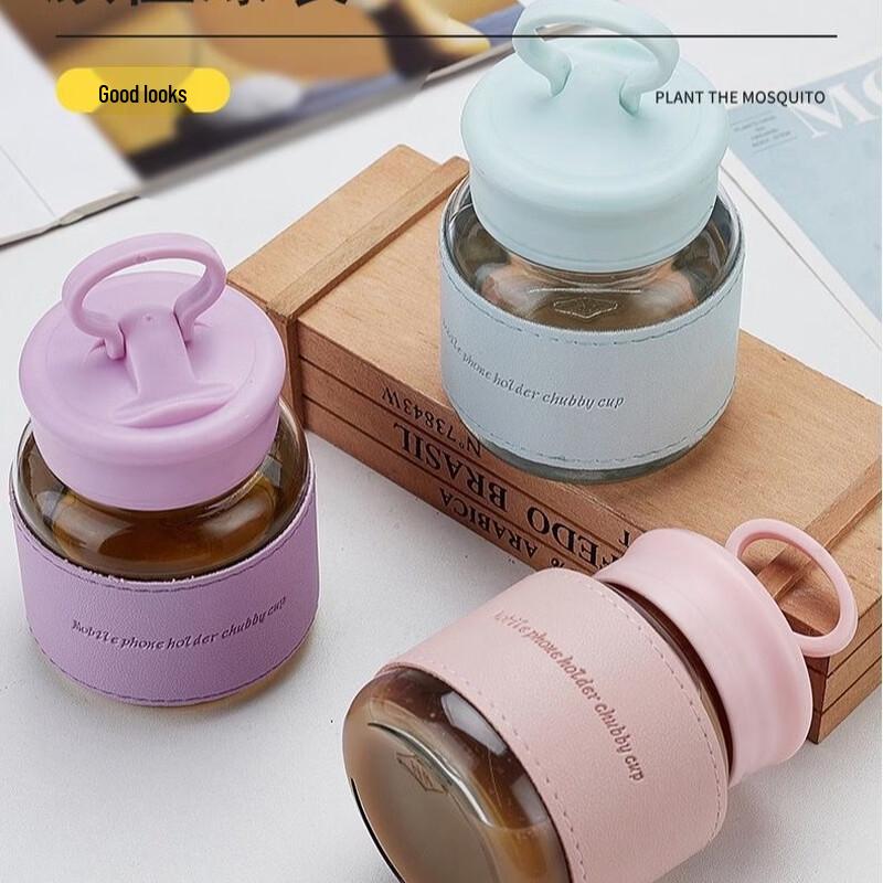 Shangqi Chubby Glass Cup with Phone Holder
