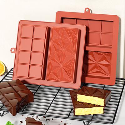 Silicone Chocolate Bar Mold Chocolate Cookie Mold Chocolate Candy Mold Mini Cookie Candy Molds Household Baking Tools