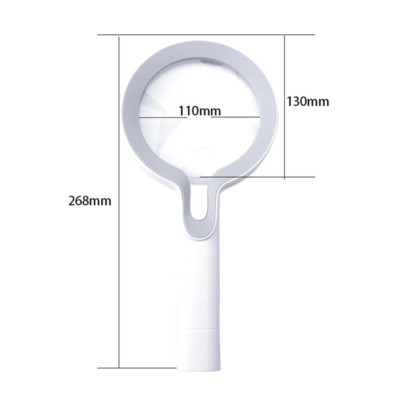 10x 25x Usb Rechargeable Illuminated Magnifier Handheld Magnifying Glass With 29 Led For Reading Jewelry Maintenance