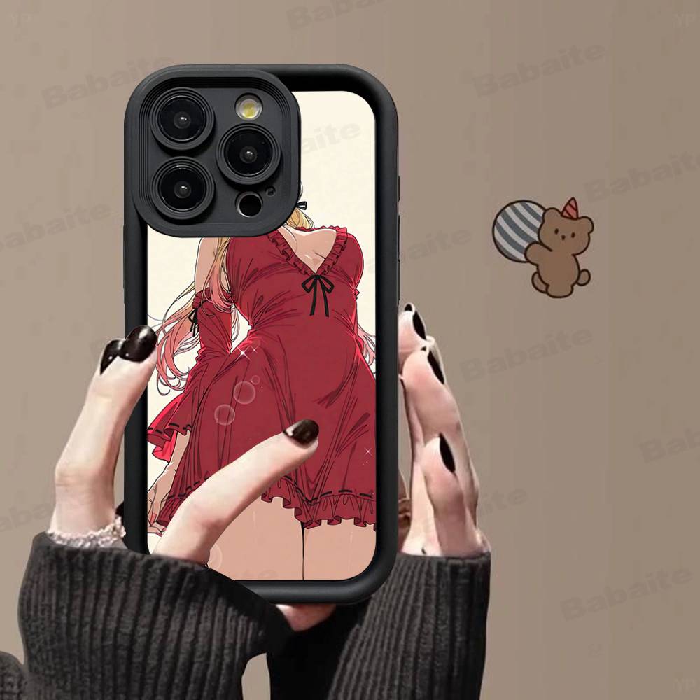 Marin Kitagawa Anime Phone Case For IPhone 17 16 15 14 13 12 11 Pro Max Plus Black Full Coverage TPU