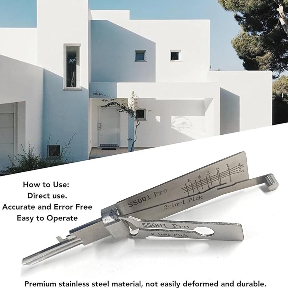 1-10PCS Keys Decoder Hook Tool O-ring Pickup Kit 2 In 1 Precision Hook & Pick Set Lock Decoder Stainless Steel Precision Tools