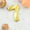 1pc-Birthday Candle Golden Number 0-9 Smoke Free Birthday Cake Insert Party Candle Decoration Anniversary Cake