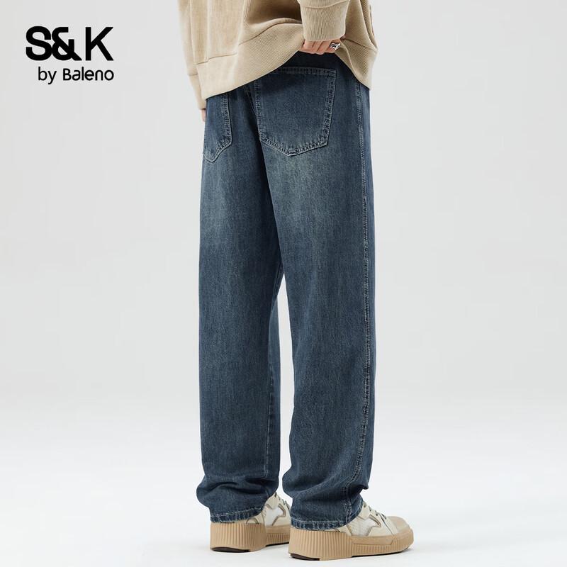 Baleno Men's S&K Retro Straight-Leg Jeans