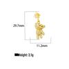 Korean-Japanese Style 18k Titanium Steel Bear Necklace - Non-Fading, High-End Clavicle Chain, Light Luxury, Versatile Jewelry