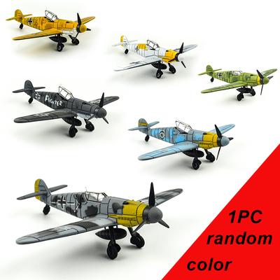 6 Cores 1/48 4d Montagem Brinquedos Militares Conjuntos de Construção Avião Caça BF-109/F4U/Spitfire Avião de Guerra II Diecast