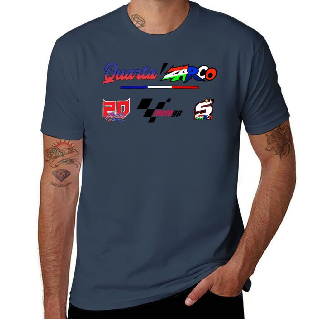 Quartararo X Zarco T-Shirt Customs Design Your Own Graphics Mens Graphic T-shirts Pack