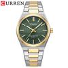 CURREN 8439 שעון יד קוורץ שעון יד קשיח כסוף-זהוב פנאי פשוט עסקי רצועת נירוסטה שעון יד לגברים מתנה