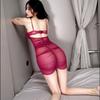 Sexy lingerie sexy hollow breast mesh pearl nightdress pure lace dress women 2137