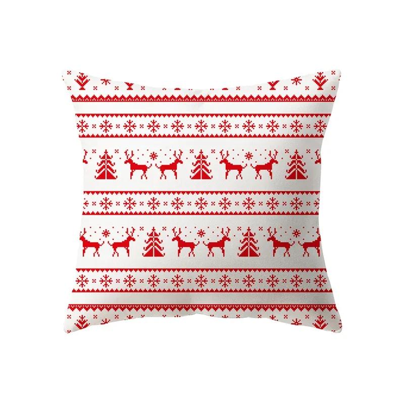Christmas Decoration  Theme Printing Pattern Cushion Cover Home Living Room Sofa  Pillow