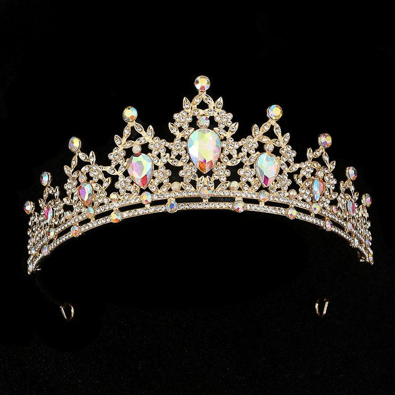 Brautschmuck Prinzessin Krone Barock Haarschmuck Geburtstag Krone Legierung Performance Stirnband Stirnband