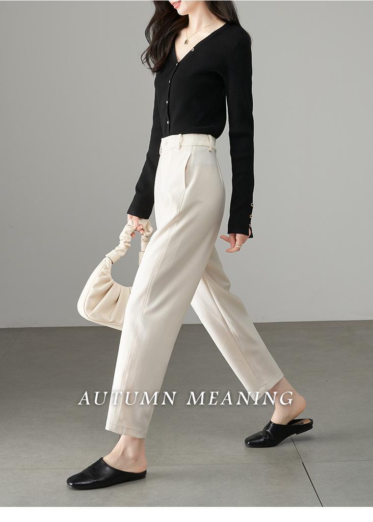 Elegant temperament, nine point suit, Haren pants, women's loose fit, high waist, slimming casual pants, women's pants