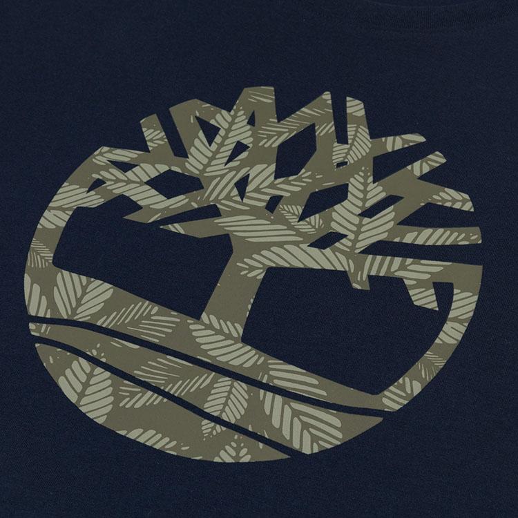 Timberland Printed Logo Outdoor Casual Breathable Short Sleeve T-Shirt Men Tops Deep-Sapphire-Blue A6B4G-433