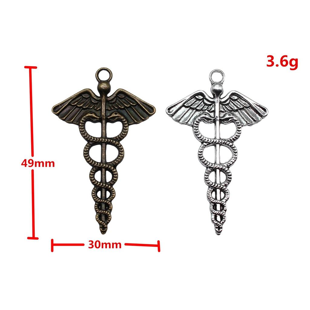 Cobra Snake Charms Antique Bronze Silver Pendants For DIY Bracelet Necklace Jewelry