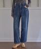HAINT [Faux Sheepskin Lining] Mona Denim Pants_2 Colors_Dark Blue