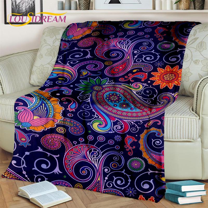3D Mandala Bohemia Geometric Flower Blanket,Soft Throw Blanket for Home Bedroom Bed Sofa Picnic Office Hiking Leisure Nap Cover