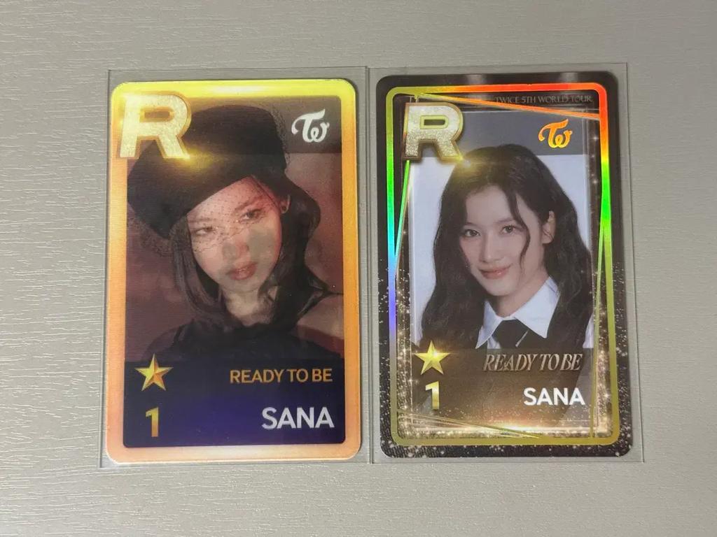 Two Types of TWICE Sana Ready To Be Shoes-themed Photocards Are Now On Sale. Used