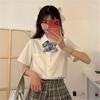 Original Short Sleeve White JK Uniform Shirt with Pointed Collar